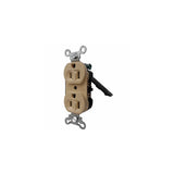 RECEPTACULO DUPLEX 15A/125V. MARFIL ENTRADA RECTA NEMA 5-15 M5250M ARROW HART