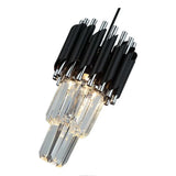 MINI CANDIL DE TRES LUCES CRISTAL CROM/NEG E27