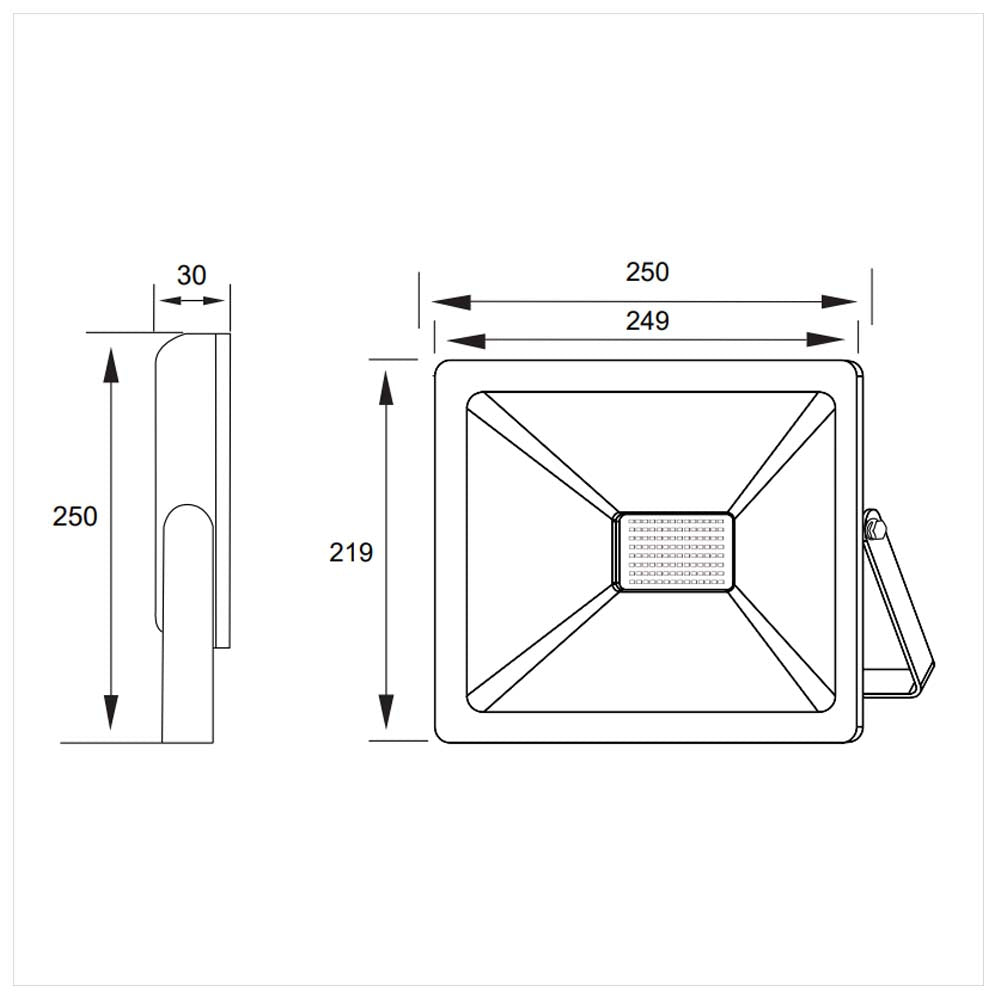 REFLECTOR DE LED LINEA BASIC 50W 6500K 100-260V