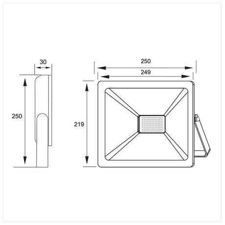REFLECTOR DE LED LINEA BASIC 50W 6500K 100-260V REFLECTOR DE LED LINEA BASIC 50W 6500K 100-260V *** OFRECER 91263 O 91461 ***