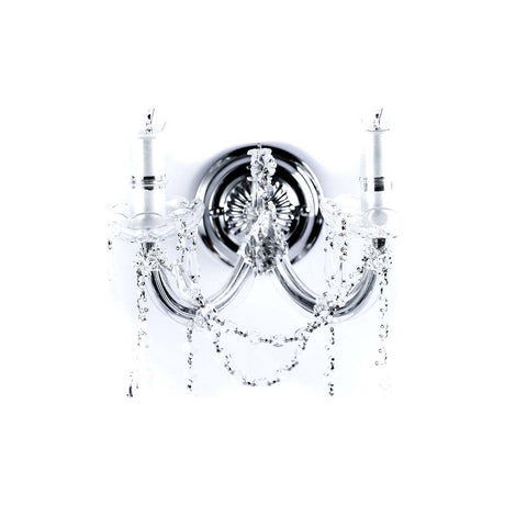 ARBOTANTE LUJO TIPO CANDIL CHROME 2 LUCES E12 (NO INCLUIDOS) GAMALUX *** HA. LUMI ***