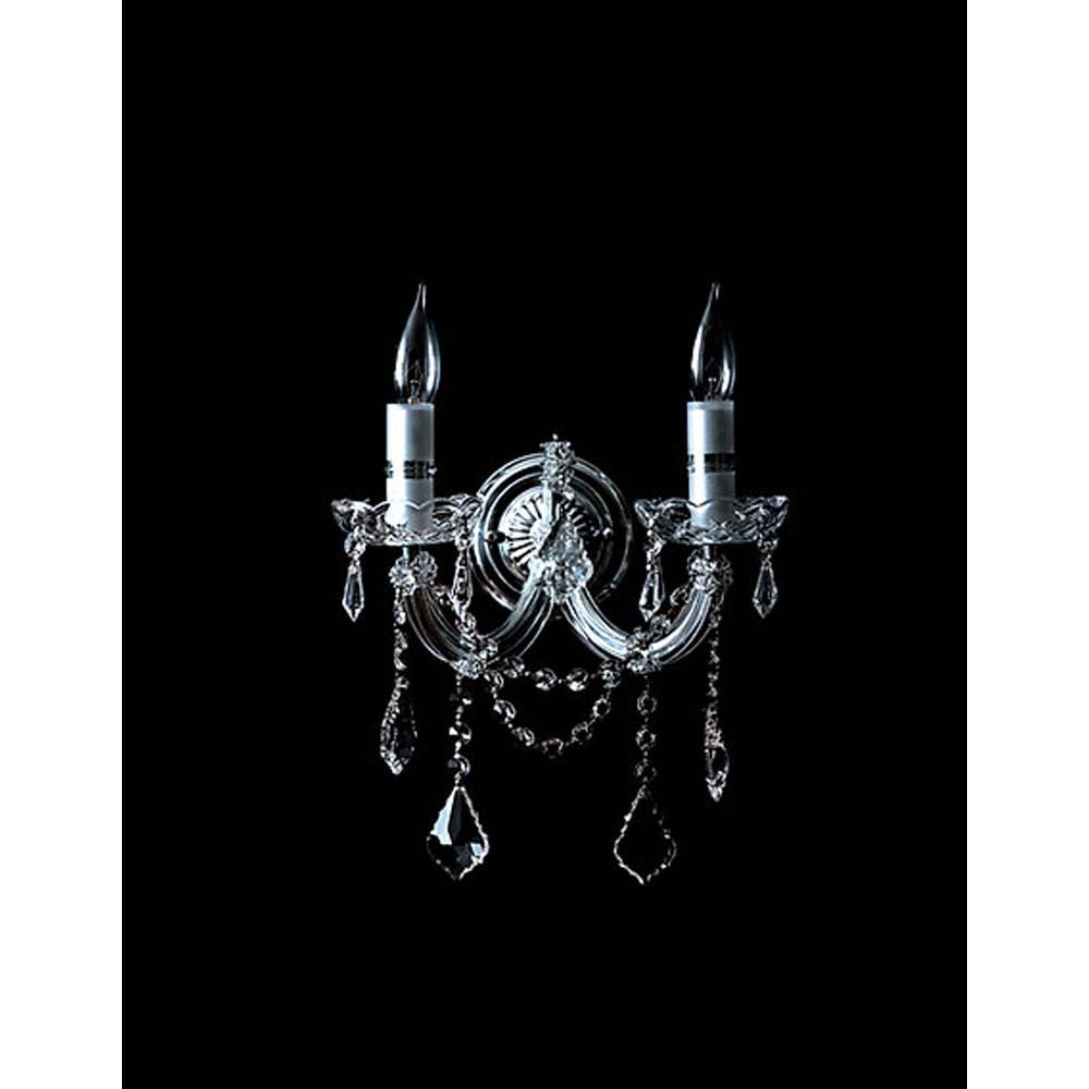 ARBOTANTE LUJO TIPO CANDIL CHROME 2 LUCES E12 (NO INCLUIDOS) GAMALUX *** HA. LUMI ***