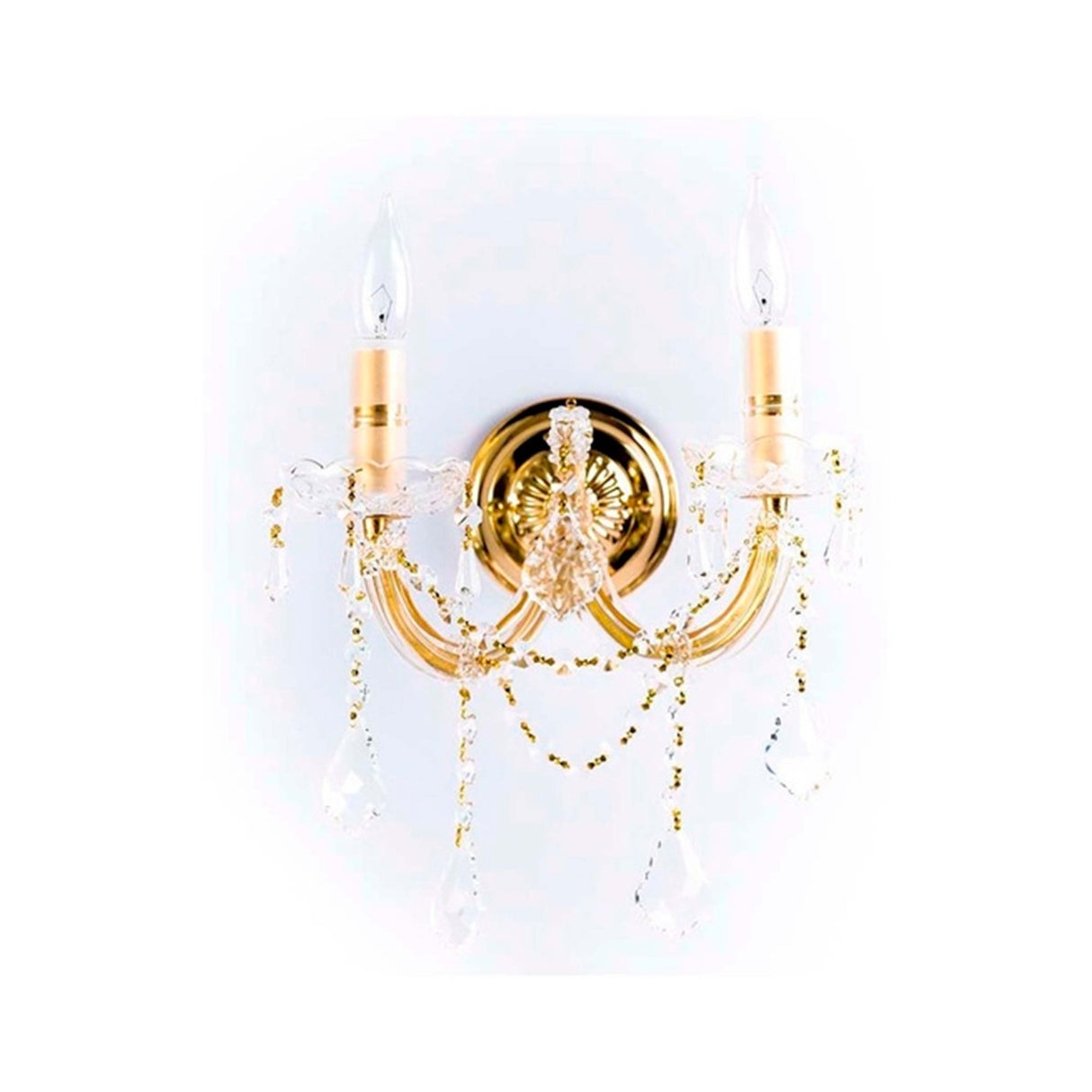 ARBOTANTE LUJO TIPO CANDIL GOLD 2 LUCES E12 (NO INCLUIDOS) GAMALUX *** HA. LUMI ***