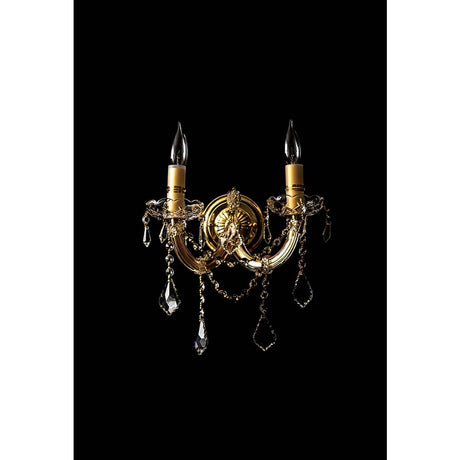 ARBOTANTE LUJO TIPO CANDIL GOLD 2 LUCES E12 (NO INCLUIDOS) GAMALUX *** HA. LUMI ***