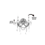 ARBOTANTE LUJO TIPO CANDIL GOLD 2 LUCES E12 (NO INCLUIDOS) GAMALUX *** HA. LUMI ***
