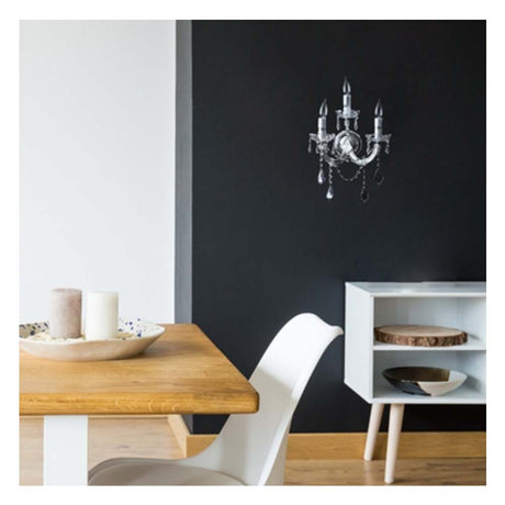 ARBOTANTE LUJO TIPO CANDIL CHROME 3 LUCES E12 (NO INCLUIDOS) GAMALUX *** HA. LUMI ***