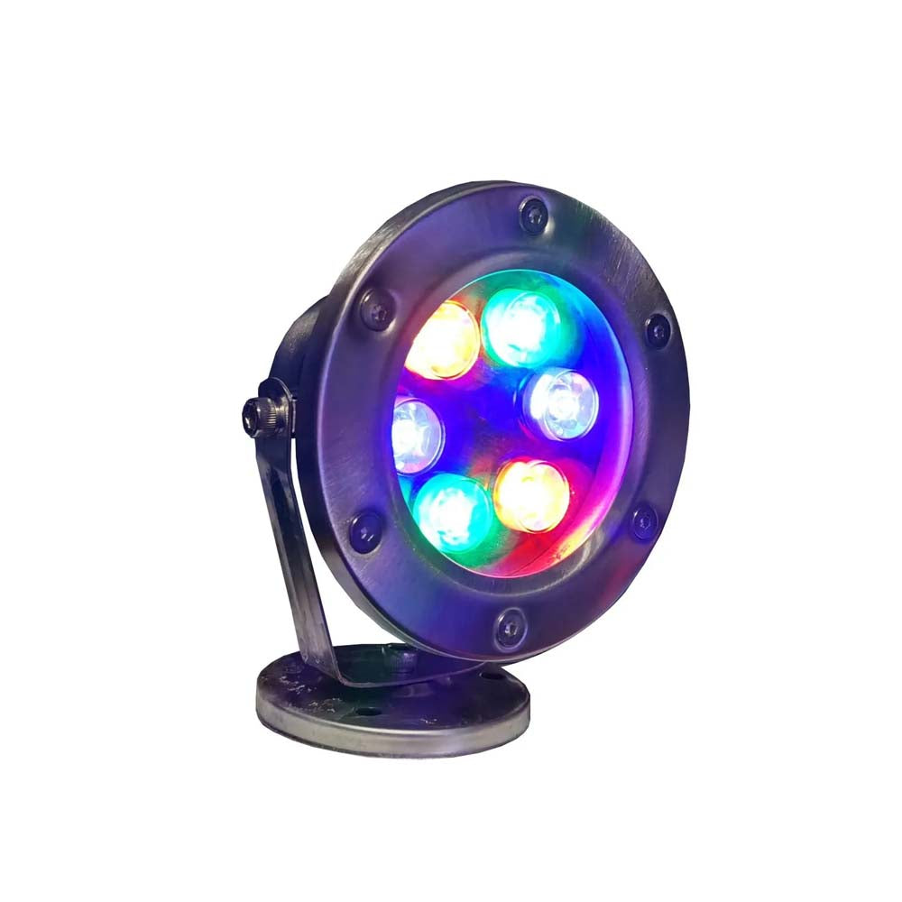 LUMINARIO SUMERGIBLE 6W DIRIGIBLE RGB MUNDO LUCIDO