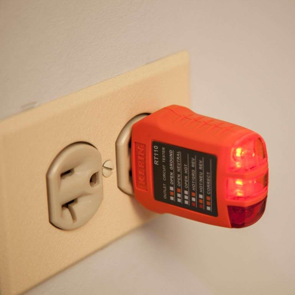 PROBADOR DE RECEPTACULO 110/125VCA CON SECUENCIA DE LUCES KLEIN TOOLS