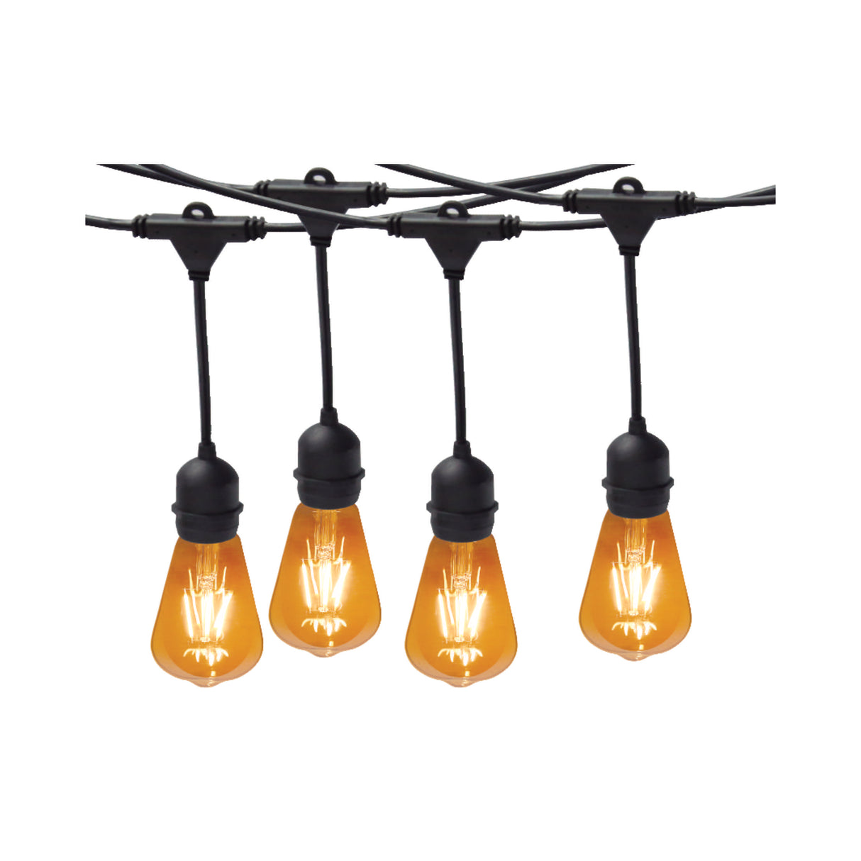 EXTENSION RETRO 10 LUCES E26 NEGRO 10MTS 600W MAX 130V ***NO INCLUYE FOCOS*** *** HA. LUMI ***