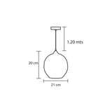 LUMINARIO RETRO SD-04/N 1L E26 NEGRO SAGLITE