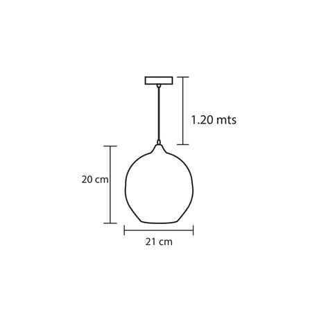 LUMINARIO RETRO SD-04/N 1L E26 NEGRO SAGLITE