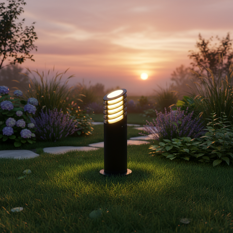 LUMINARIO MINI POSTE NEGRO MP-100/N 1L E 26 *** HA. LUMI ***