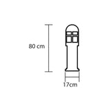 LUMINARIO MINI POSTE NEGRO MP200/N 1L E26