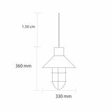 LUMINARIO COLGANTE RETRO SD-10/N 1 LUZ E26 130V 60W MAX NEGRO SAGLITE DECO *** HA. LUMI ***