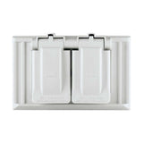 TAPA CON CERRADO AUTOMATICO 1 MOD GRIS RECEPTACULO DUPLEX DISPOSITIVO COMBINABLE HORIZONTAL 2 ENTRADAS