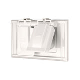 TAPA CON CERRADO AUTOMATICO 1 MOD GRIS RECEPTACULO DUPLEX DISPOSITIVO COMBINABLE HORIZONTAL 2 ENTRADAS