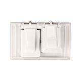 TAPA CON CERRADO AUTOMATICO 1 MOD GRIS RECEPTACULO DUPLEX DISPOSITIVO COMBINABLE HORIZONTAL 2 ENTRADAS