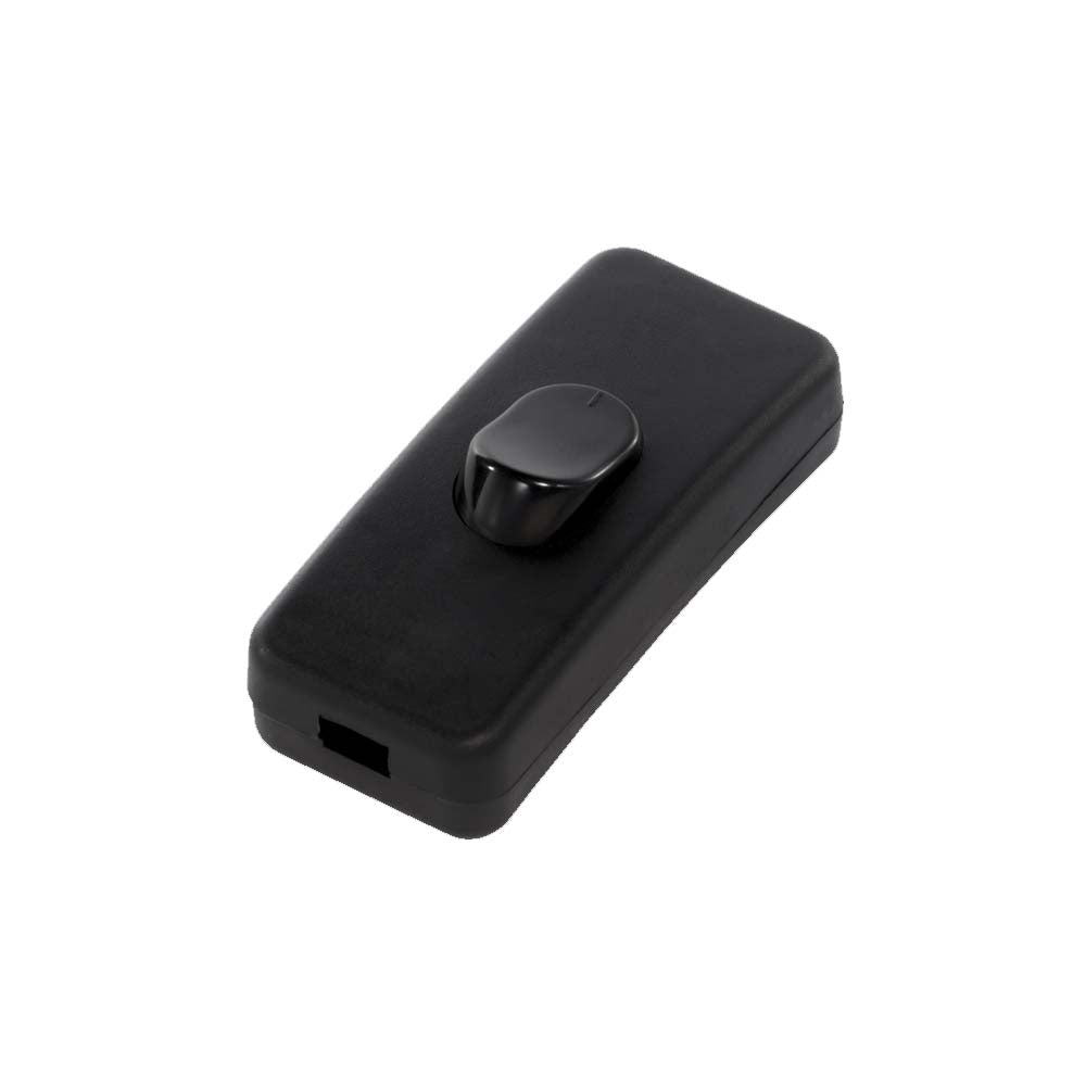 APAGADOR DE PASO RECTANGULAR 6A 125V NEGRO