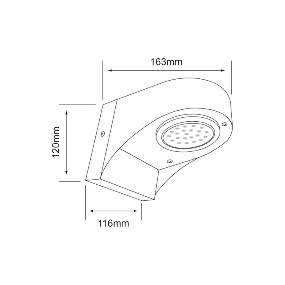 LAMPARA LED DE EXTERIOR PARA SOBREPONER 3 W LUZ BLANCA NEUTRA BASE GX53 IP44