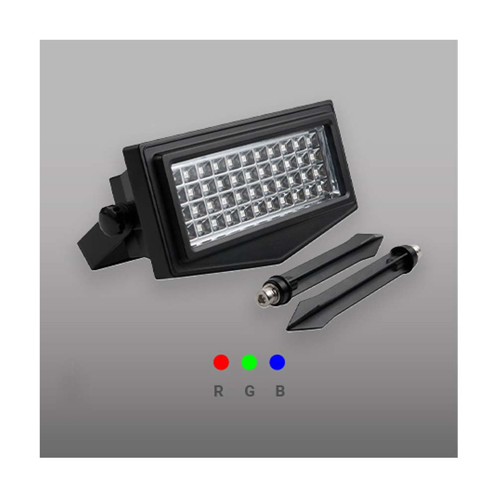 LUMINARIA DE CARGO SOLAR RGB 44LEDS IP65 NEGRO