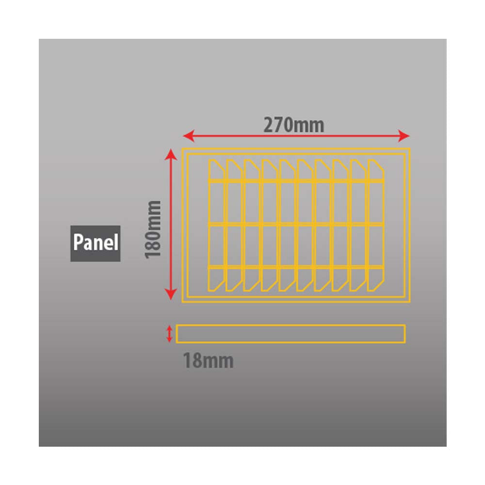 LUMINARIA DE CARGO SOLAR RGB 44LEDS IP65 NEGRO