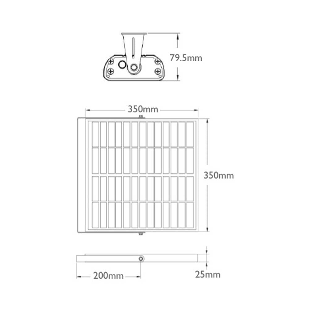 REFLECTOR SOLAR 5000 LUMENS 5000LM 50LEDS 6000K NEGRO