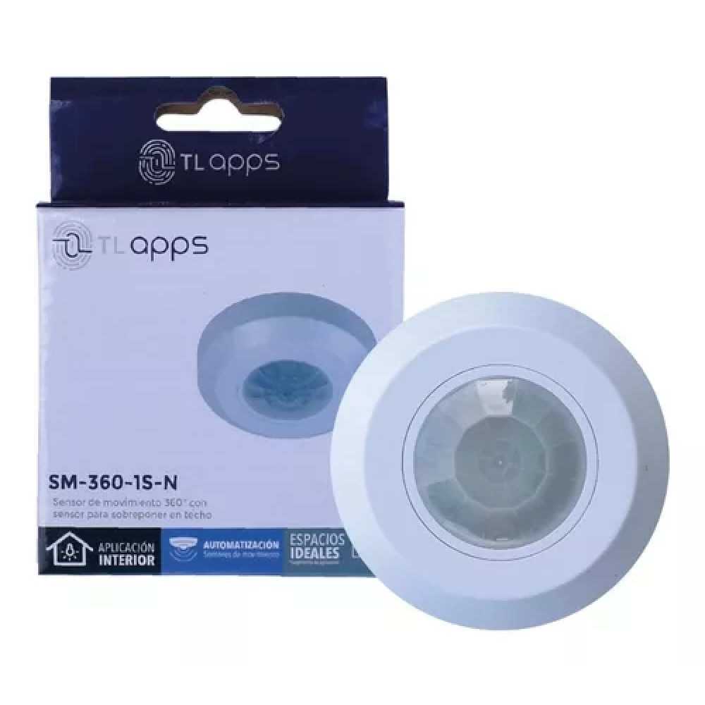 SENSOR DE MOVIMIENTO 360 INFRARROJO CON UN SENSOR PARA SOBREPONER EN TECHO MCA TECNOLITE