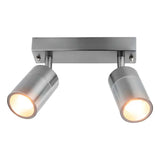 LUMINARIO RESIDENCIAL PARA INTERIOR A TECHO PLATA 70W/2XGU10 IP44 BASE GU10 NO INCLUIDA