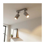 LUMINARIO RESIDENCIAL PARA INTERIOR A TECHO PLATA 70W/2XGU10 IP44 BASE GU10 NO INCLUIDA