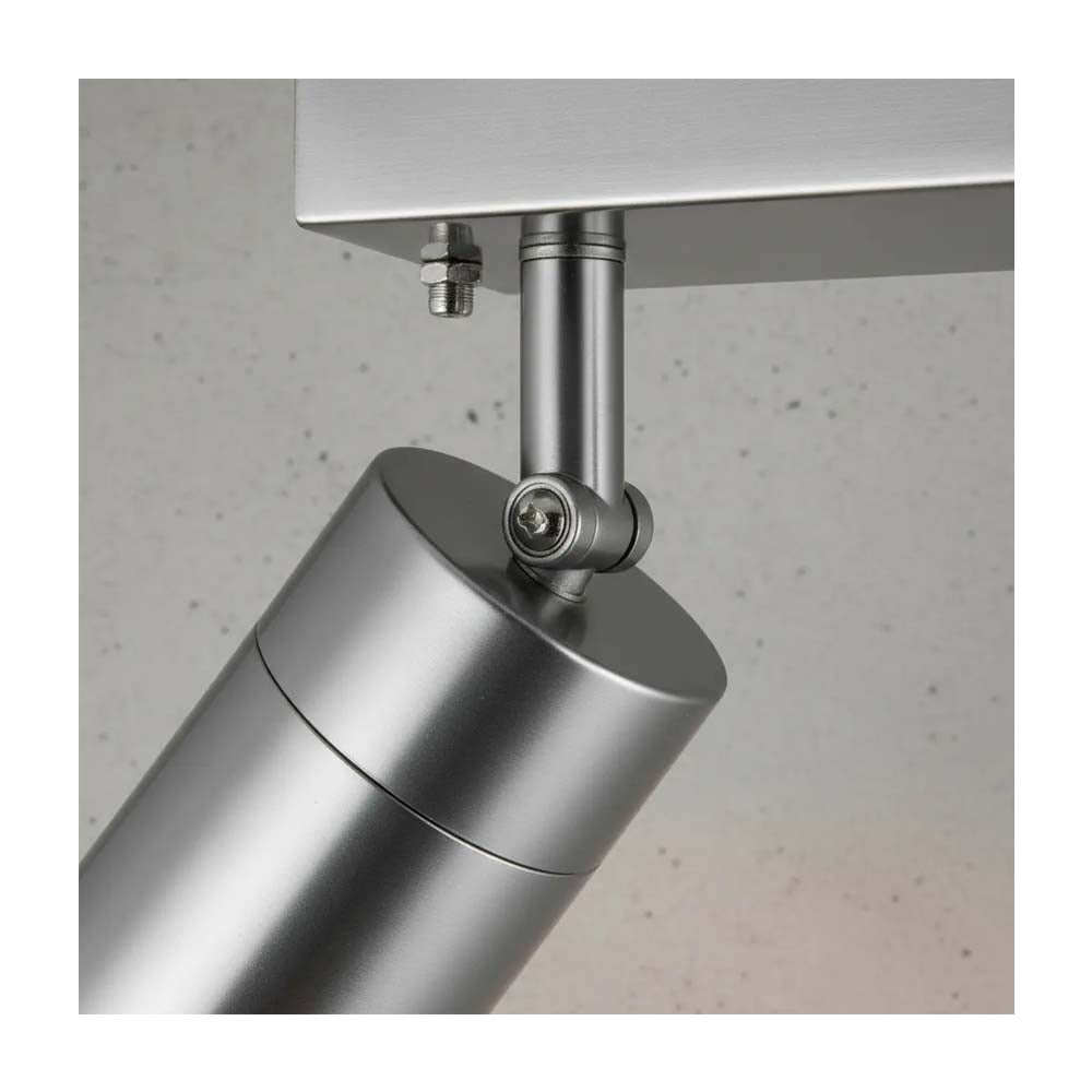 LUMINARIO RESIDENCIAL PARA INTERIOR A TECHO PLATA 70W/2XGU10 IP44 BASE GU10 NO INCLUIDA
