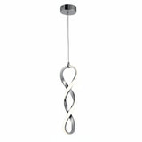 CANDIL LAMPARA COLGANTE LED SPIRAL CON 3 CAMBIOS DE LUZ PUEDE COLGAR HASTA 3 MTS DE ALTURA 40W CROMO LUXICA