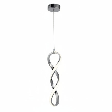 CANDIL LAMPARA COLGANTE LED SPIRAL CON 3 CAMBIOS DE LUZ PUEDE COLGAR HASTA 3 MTS DE ALTURA 40W CROMO LUXICA