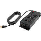 SUPRESOR PICOS 8 OUTLETS INDUSTRIAL NEGRO