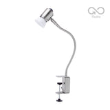 LÁMPARA DE ESCRITORIO TECNOLITE CON ABRAZADERA 6W LUZ SUAVE CÁLIDA FLEXIBLE FOCO GU10 INCLUIDO