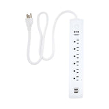BARRA MULTICONTACTOS DE 6 SALIDAS 5-15 Y 2 PUERTOS USB ARROW HART