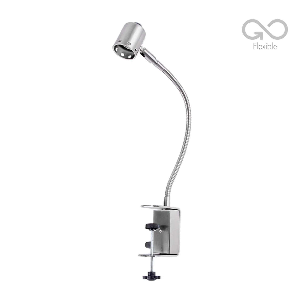 LÁMPARA DE ESCRITORIO TECNOLITE CON ABRAZADERA 6W LUZ SUAVE CÁLIDA FLEXIBLE FOCO GU10 INCLUIDO