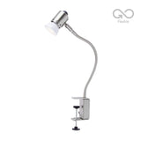 LÁMPARA DE ESCRITORIO TECNOLITE CON ABRAZADERA 6W LUZ SUAVE CÁLIDA FLEXIBLE FOCO GU10 INCLUIDO