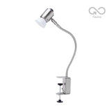 LÁMPARA DE ESCRITORIO TECNOLITE CON ABRAZADERA 6W LUZ SUAVE CÁLIDA FLEXIBLE FOCO GU10 INCLUIDO