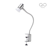 LÁMPARA DE ESCRITORIO TECNOLITE CON ABRAZADERA 6W LUZ SUAVE CÁLIDA FLEXIBLE FOCO GU10 INCLUIDO
