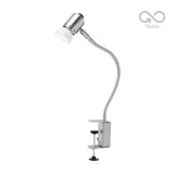 LÁMPARA DE ESCRITORIO TECNOLITE CON ABRAZADERA 6W LUZ SUAVE CÁLIDA FLEXIBLE FOCO GU10 INCLUIDO