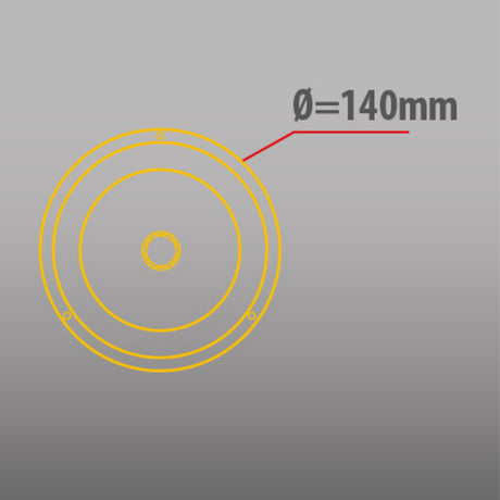 CAMPANA TIMBRE IND. 140MM 110-130V. ROJO