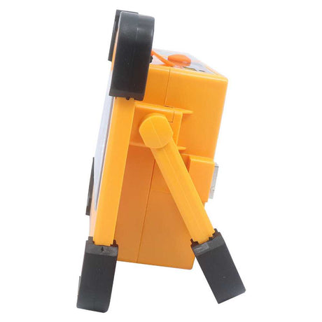 REFLECTOR AMARILLO CON CELDA SOLAR 50W 65000K  3 INTENSIDADES DE LUZ  ESTOBO ROJO AZUL MLESSO