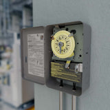 TEMPORIZADOR MECANICO 24HRS. 120VCA. INTERVALO DE 1HR. SPST CON CAJA METALICA PARA INTERIOR INTERMATIC