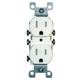 CONTACTO DUPLEX TAMPER RESISTANT 15A/125V. 2P-3H BLANCO LEVITON