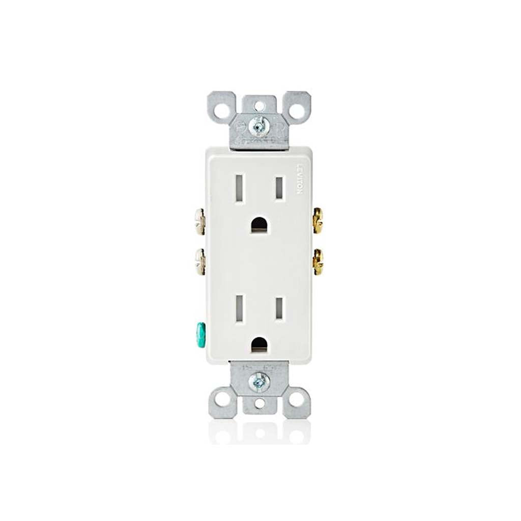CONTACTO DUPLEX TAMPER RESISTANT 15A/125V. 2P-3V BLANCO *** OFRECER 012-16252-00W O 1107W O LEV010 ***
