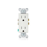 CONTACTO DUPLEX TAMPER RESISTANT 15A/125V. 2P-3V BLANCO *** OFRECER 012-16252-00W O 1107W O LEV010 ***