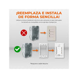 DIMMER 1C WIFI C/NEUTRO COLOR BLANCO