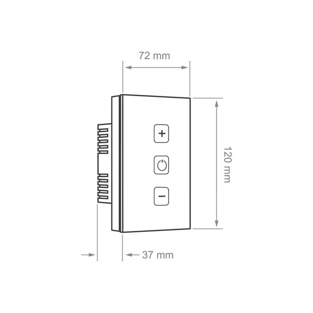 DIMMER 1C WIFI C/NEUTRO COLOR NEGRO