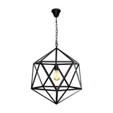 LUMINARIO COLGANTE T/ CABANNA 1X60W S/ FOCO COLOR NEGRO  TECNO HOME *** HA. LUMI ***