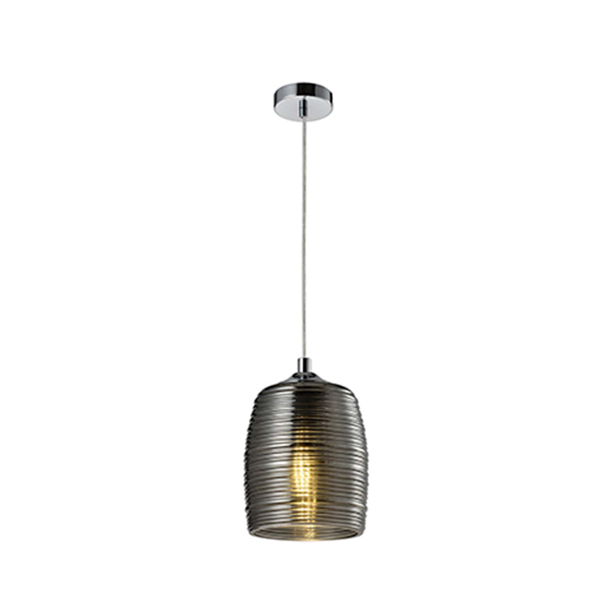LUMINARIA COLGANTE CRISTAL CROMO 1 X 60 TOULOUSE *** HA. LUMI ***